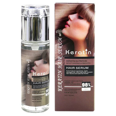 Keratin Hair Serum Moisturizing & Smooth Argan Oil Sulfate Free Keratin Nutrition Salon Recommended Hair Serum 80ml