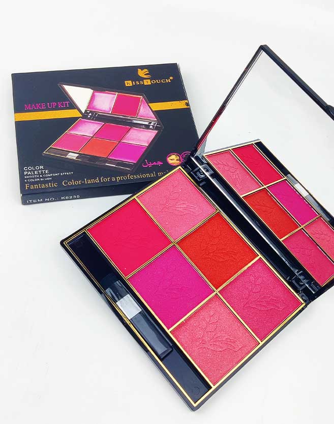 Kiss Touch 6 Color Makeup Blush On